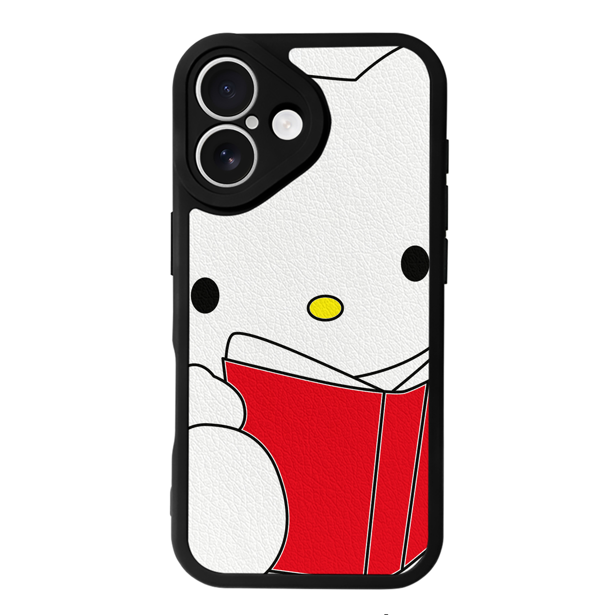 （画像用） Hello Kitty ハローキティ 【iPhone 16シリーズ対応】シリコンスマホケース（レザー調） 材質：シリコン
